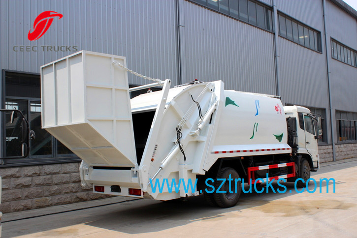 15CBM Garbage compactor truck with hopper