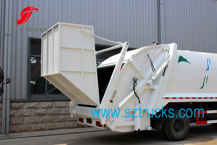 15CBM Garbage compactor truck with hopper