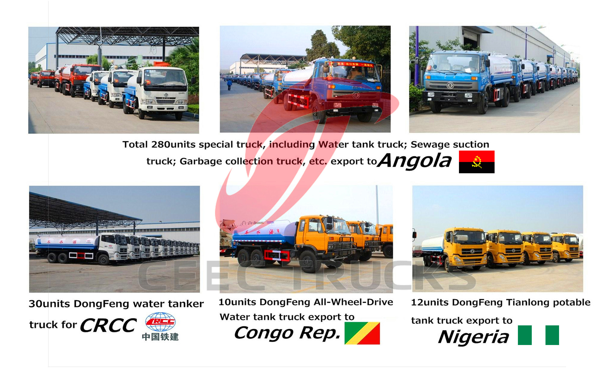 CEEC water tank truck previous export 