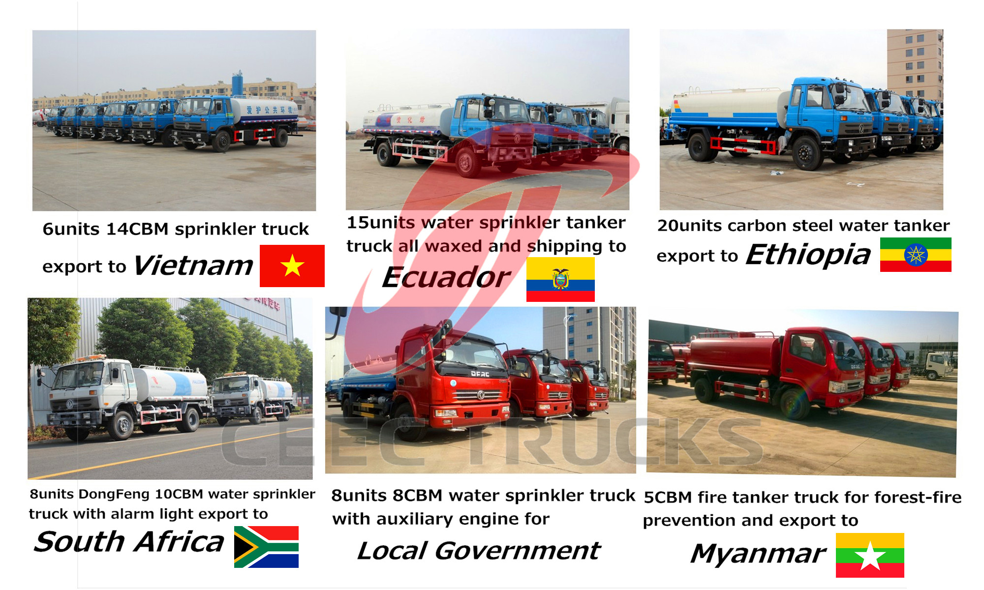 CEEC water tank truck previous export 