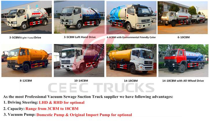 vacuum sewage suction truck