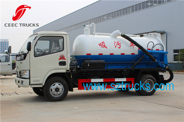 4CBM vacuum sewage suction truck