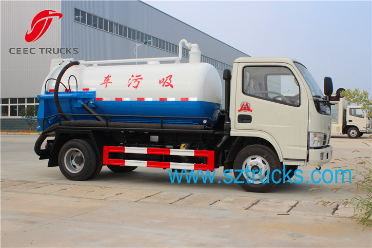 4CBM vacuum sewage suction truck