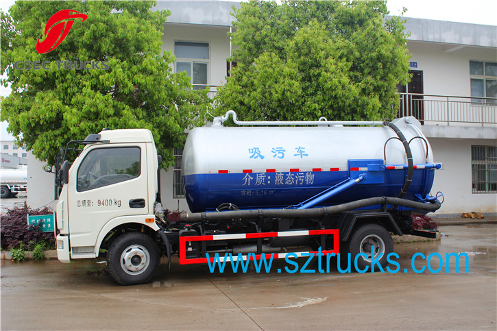 5-6CBM vacuum sewage suction truck 