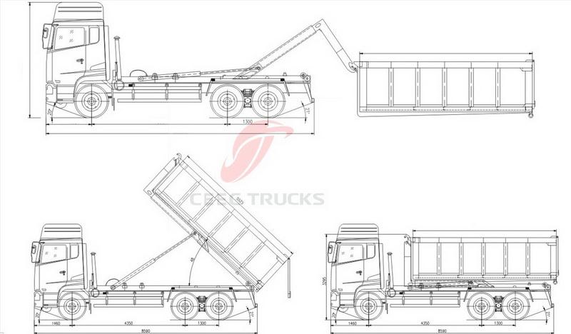 CEEC Roll on Roll off truck technical drawing