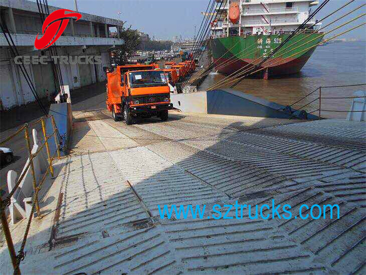 CEEC garbage compactor trucks for shipment
