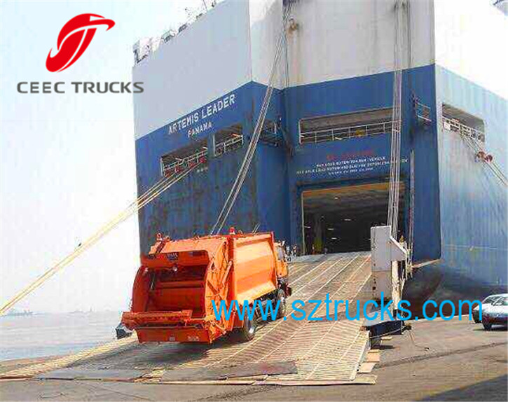 CEEC garbage compactor trucks for shipment