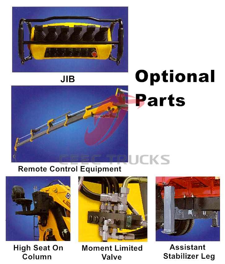 CEEC knuckle truck mounted crane optional parts
