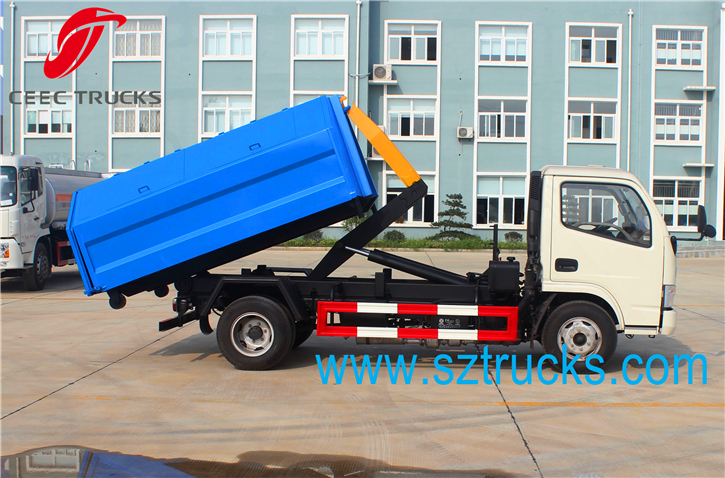 Mini 4-6CBM roll on roll off garbage truck