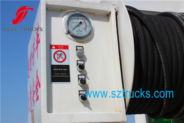 7CBM high pressure jetting truck for city sanitation