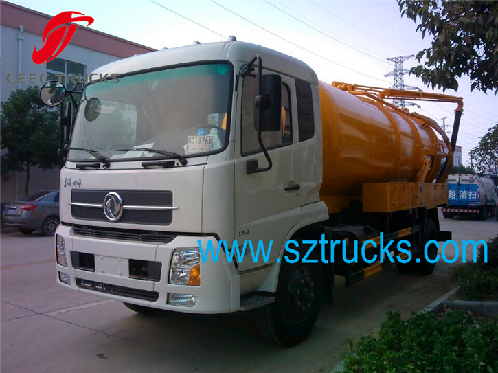 DFAC vacuum sewage suction truck with fecal suction pipe line