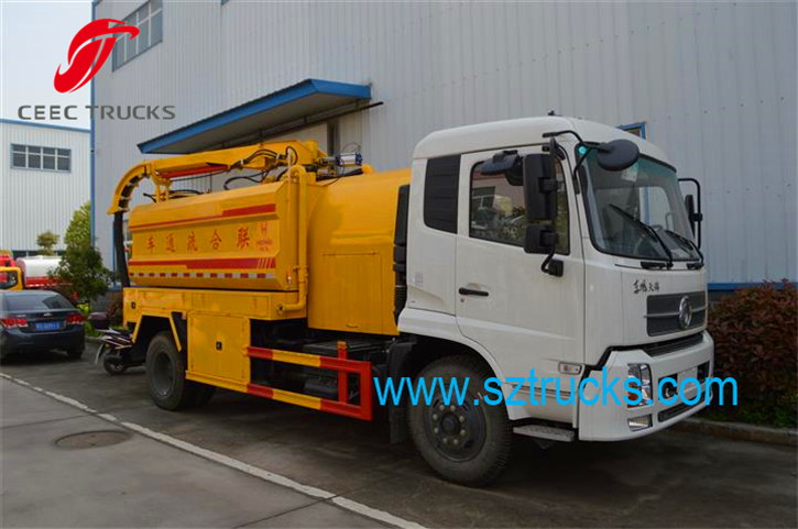 DFAC tianjin best combined jetting suction truck