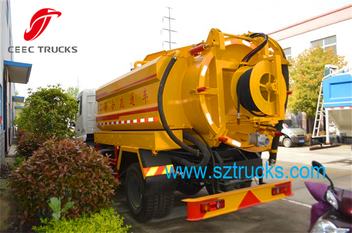 DFAC tianjin best combined jetting suction truck