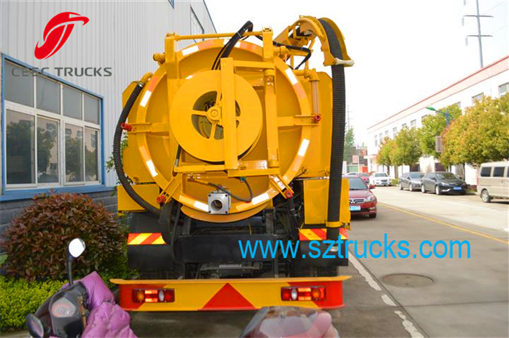 DFAC tianjin best combined jetting suction truck