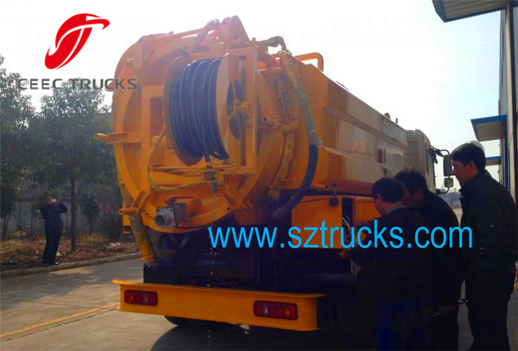 Factory price combined vacuum suction jetting truck for sale