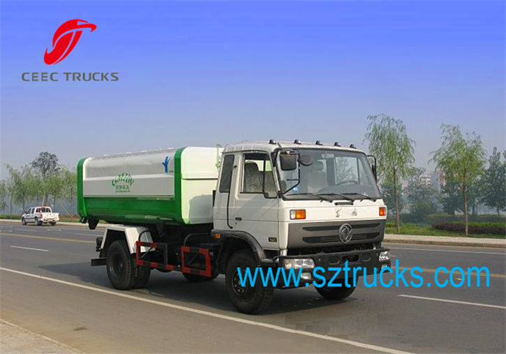 DongFeng heavy-duty 8CBM hook lift garbage trucks for city sanitation DongFeng heavy-duty 8CBM hook lift garbage trucks for city sanitation