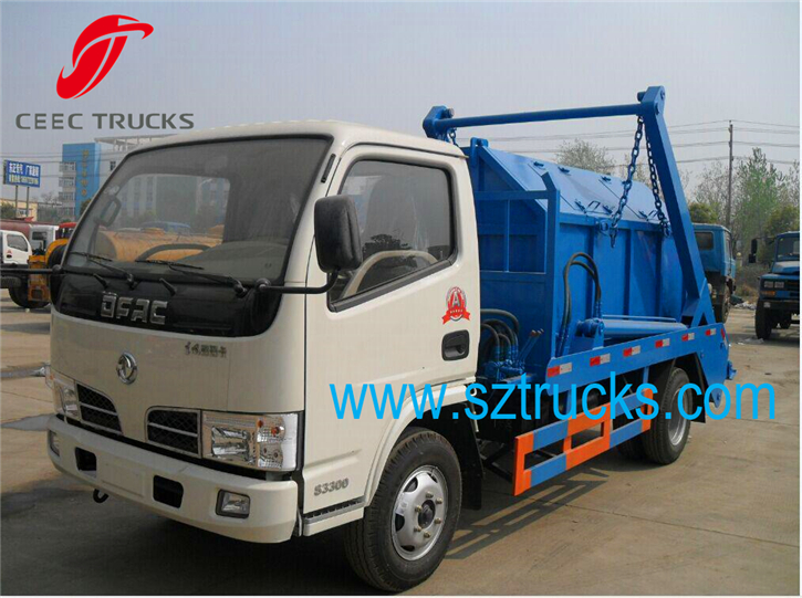 DFAC 4CBM mini garbage bin lifting trucks with different type bins for sale