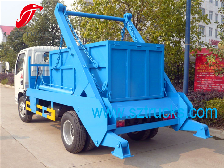 DFAC 4CBM mini garbage bin lifting trucks with different type bins for sale