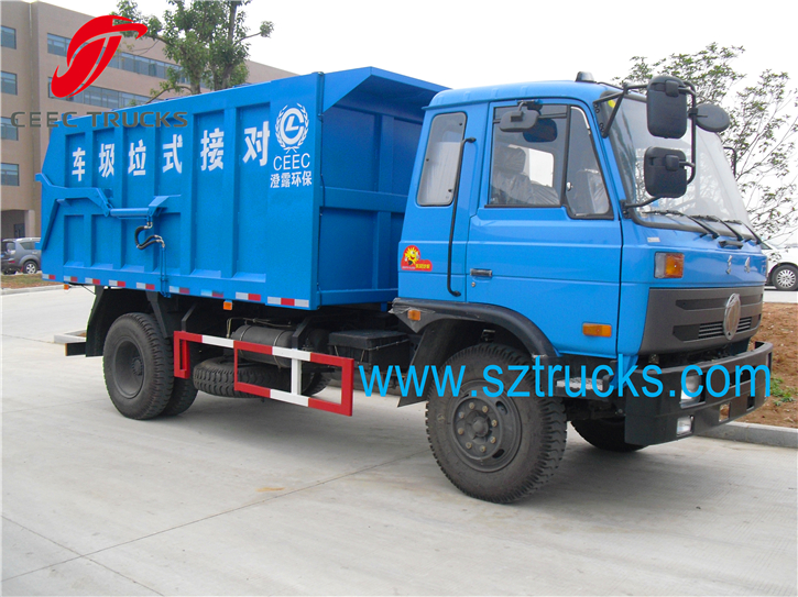 8CBM DFAC docking garbage trucks service for rubbish station