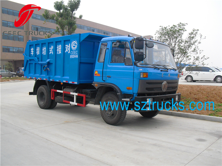 8CBM DFAC docking garbage trucks service for rubbish station