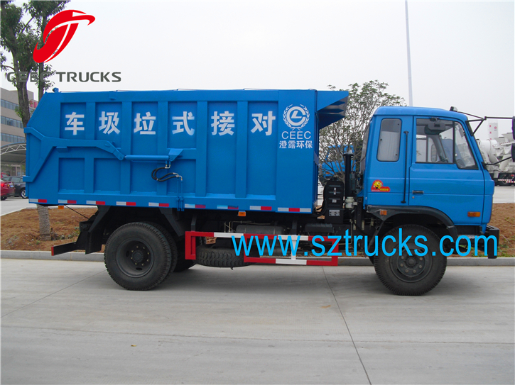 8CBM DFAC docking garbage trucks service for rubbish station