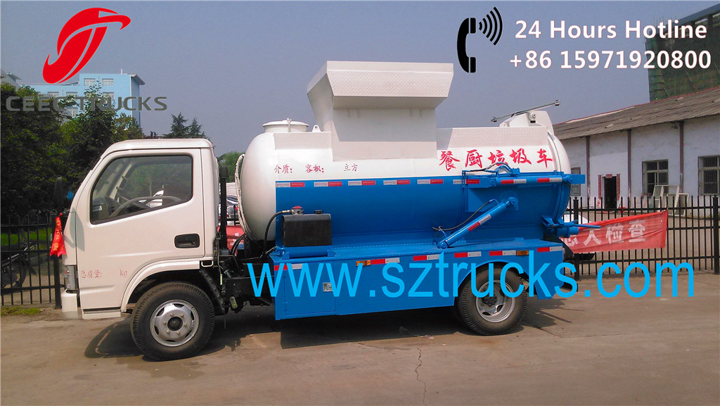 Reliable quality 5-6CBM kitchen gabrage collection trucks
