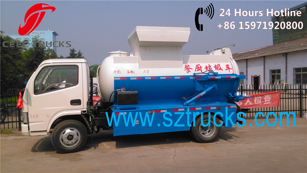 Reliable quality 5-6CBM kitchen gabrage collection trucks
