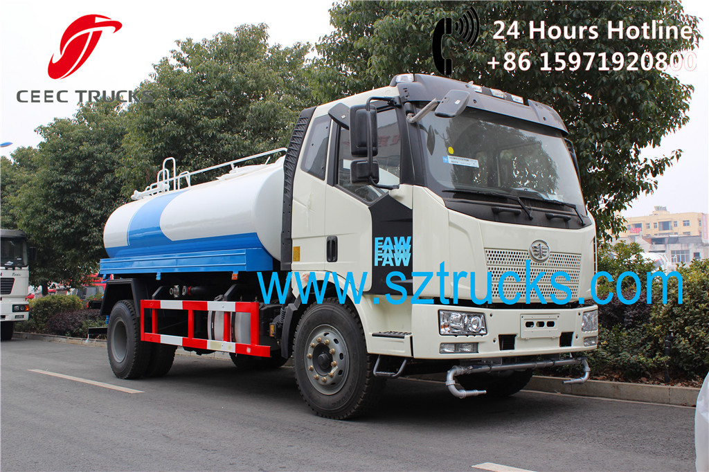 FAW 10tons water tanker trucks