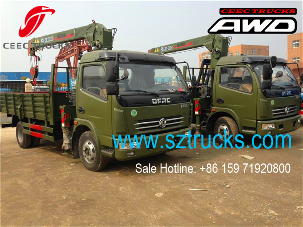 DFAC low price hot sale truck mounted crane 4x4 chassis