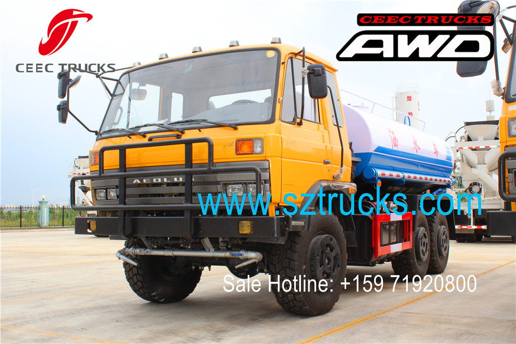 DONGFENG 6x6 water tanker trucks export to Ecuador