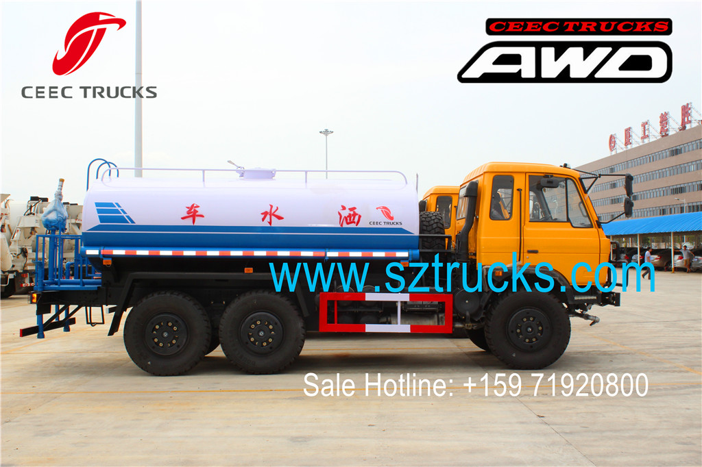 DONGFENG 6x6 water tanker trucks export to Ecuador
