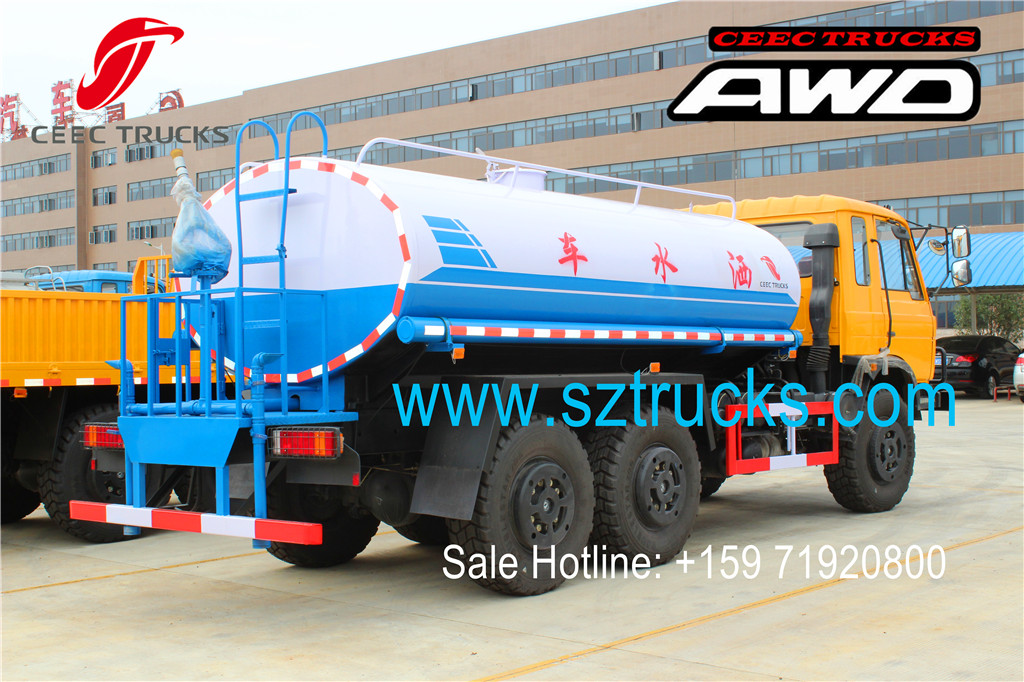 DONGFENG 6x6 water tanker trucks export to Ecuador