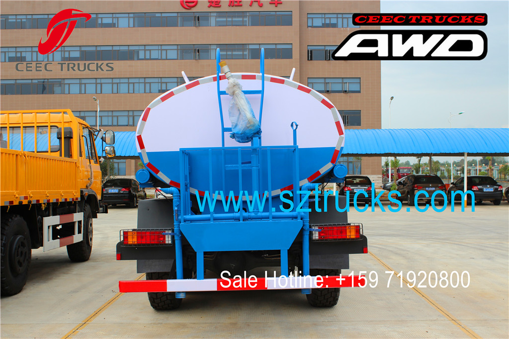 DONGFENG 6x6 water tanker trucks export to Ecuador