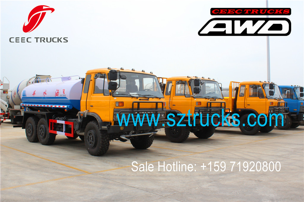 DONGFENG 6x6 water tanker trucks export to Ecuador