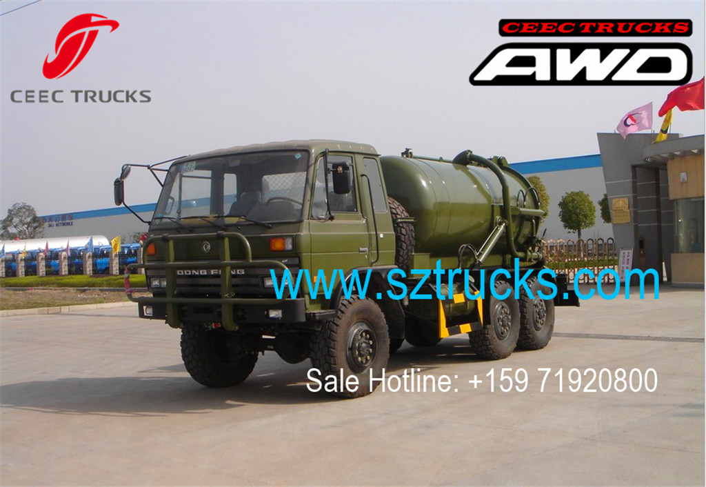 DONGFENG 6x6 AWD vacuum sewage suction tanker trucks