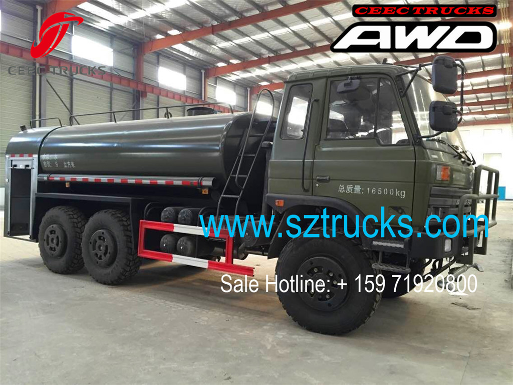 DONGFENG 6x6 water tanker trucks with high pressure jetting system