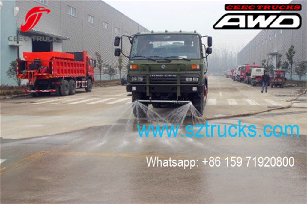 DONGFENG 6x6 water tanker trucks with high pressure jetting system
