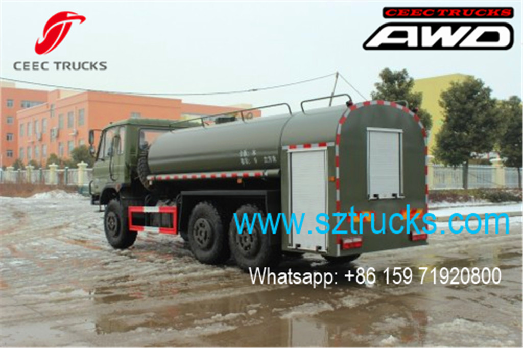 DONGFENG 6x6 water tanker trucks with high pressure jetting system