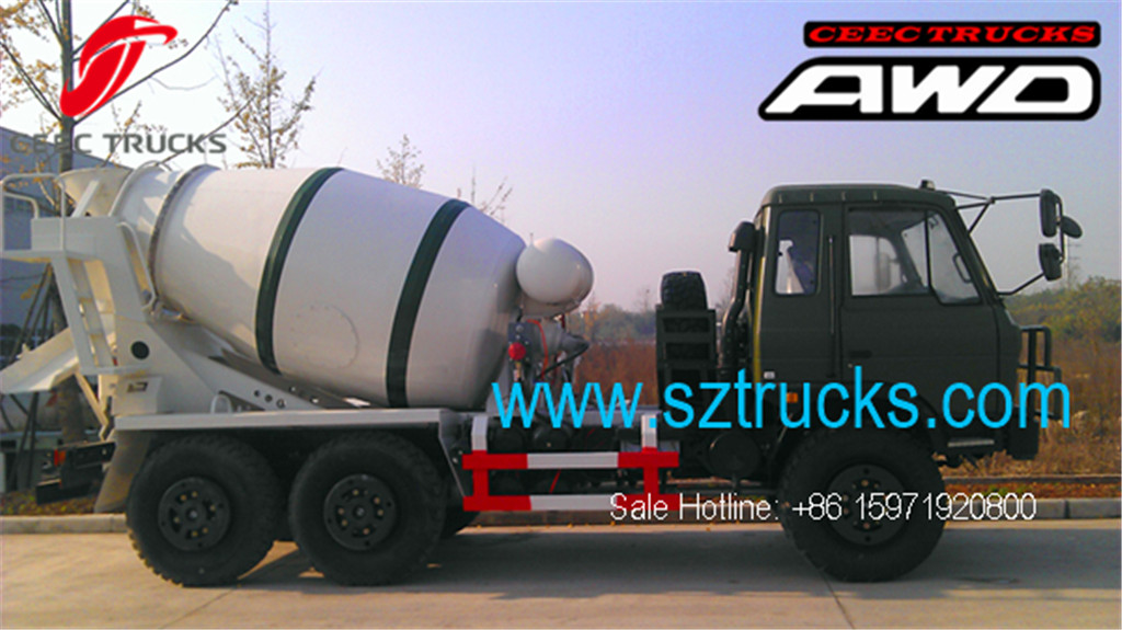 DFAC 6x6 AWD concrete mixer trucks hot sale