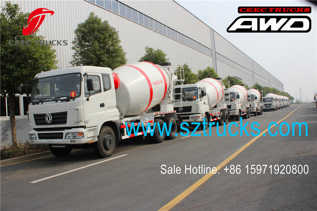 DFAC 6x6 AWD concrete mixer trucks batch production