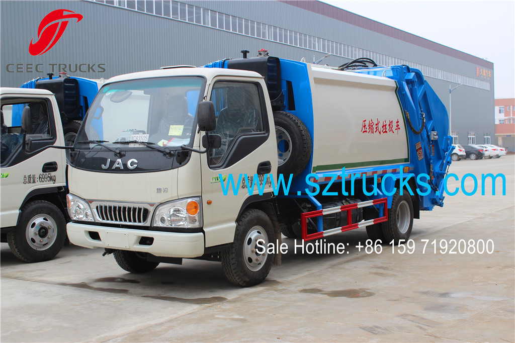 JAC 4CBM refuse compression trucks for sale