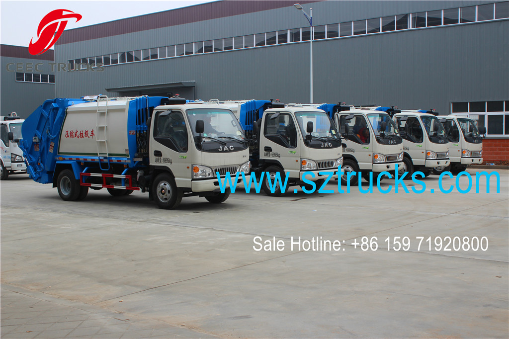 JAC 4CBM refuse compression trucks for sale