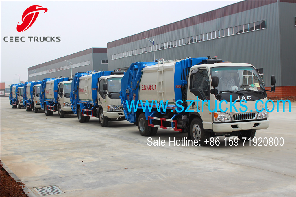 JAC 4CBM refuse compression trucks for sale