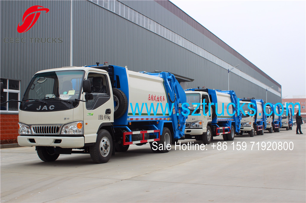 JAC 4CBM refuse compression trucks for sale