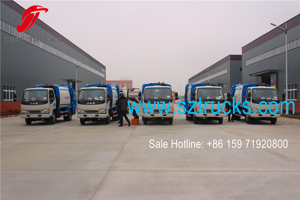 JAC 4CBM refuse compression trucks for sale