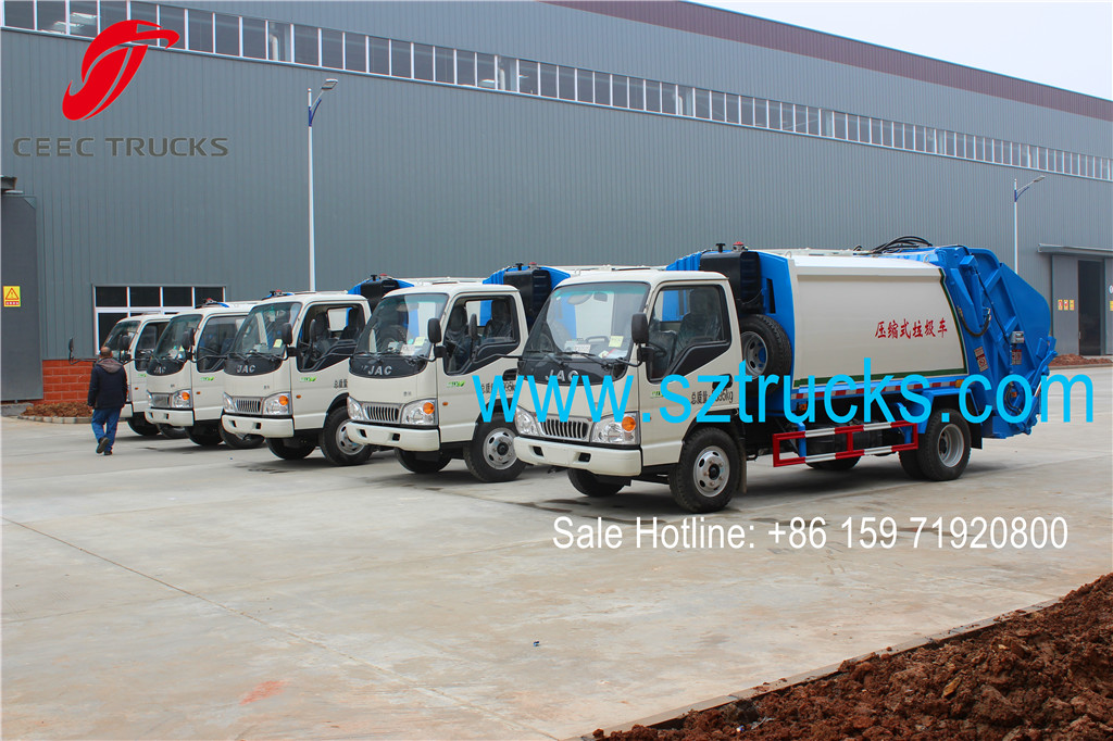 JAC 4CBM refuse compression trucks for sale