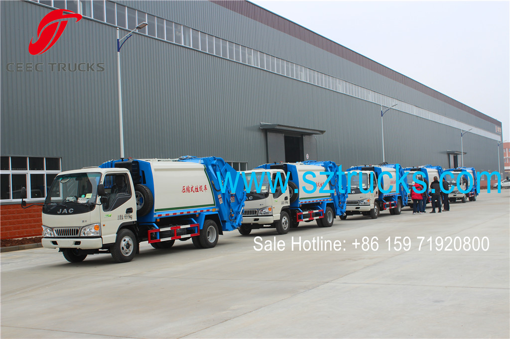 JAC 4CBM refuse compression trucks for sale