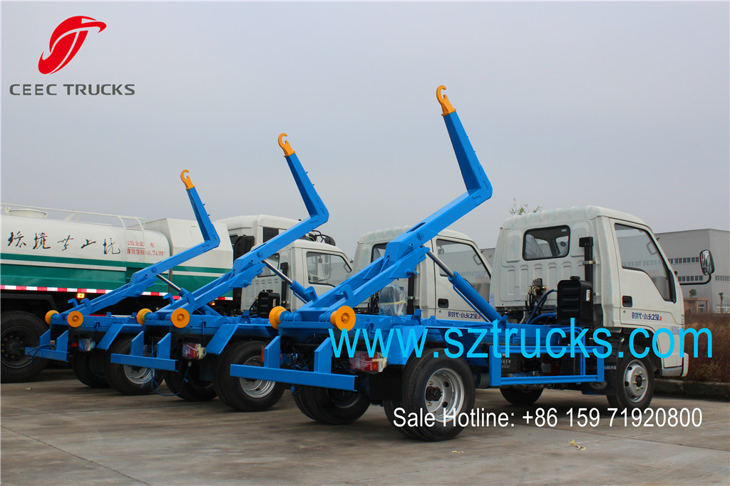 FOTON mini 4tons skip refuse tanker trucks for sale