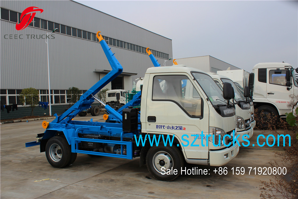 FOTON mini 4tons skip refuse tanker trucks for sale