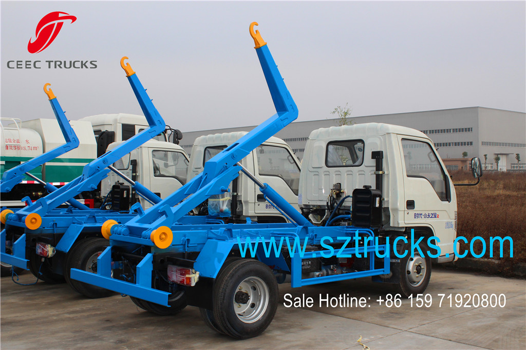 FOTON mini 4tons skip refuse tanker trucks for sale